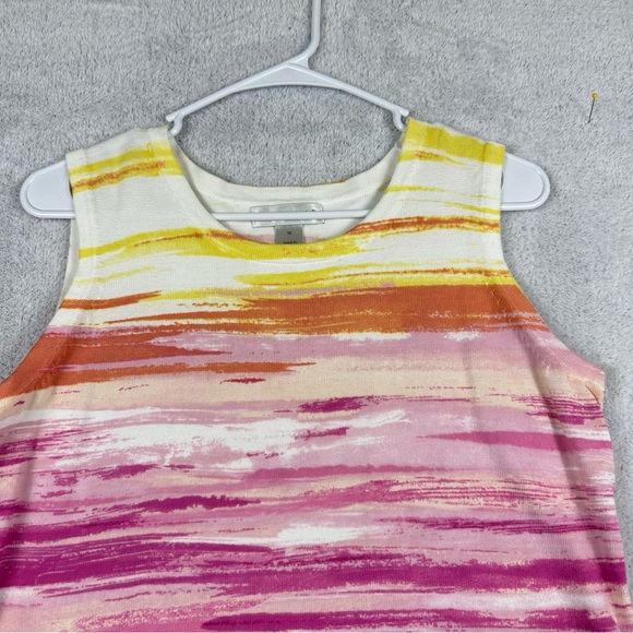 Christopher & Banks Sleeveless Sunset Multicolor Women's Size M Sweater Tank Top - Picture 5 of 11